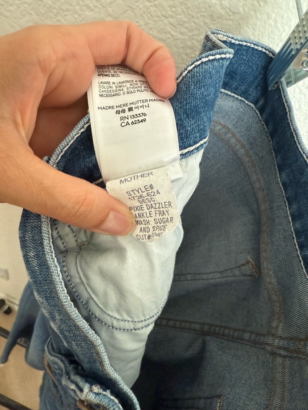 MOTHER Pixie Dazzler High-Rise Button-Fly Distressed Jeans - Light Blue - Picture 14 of 15